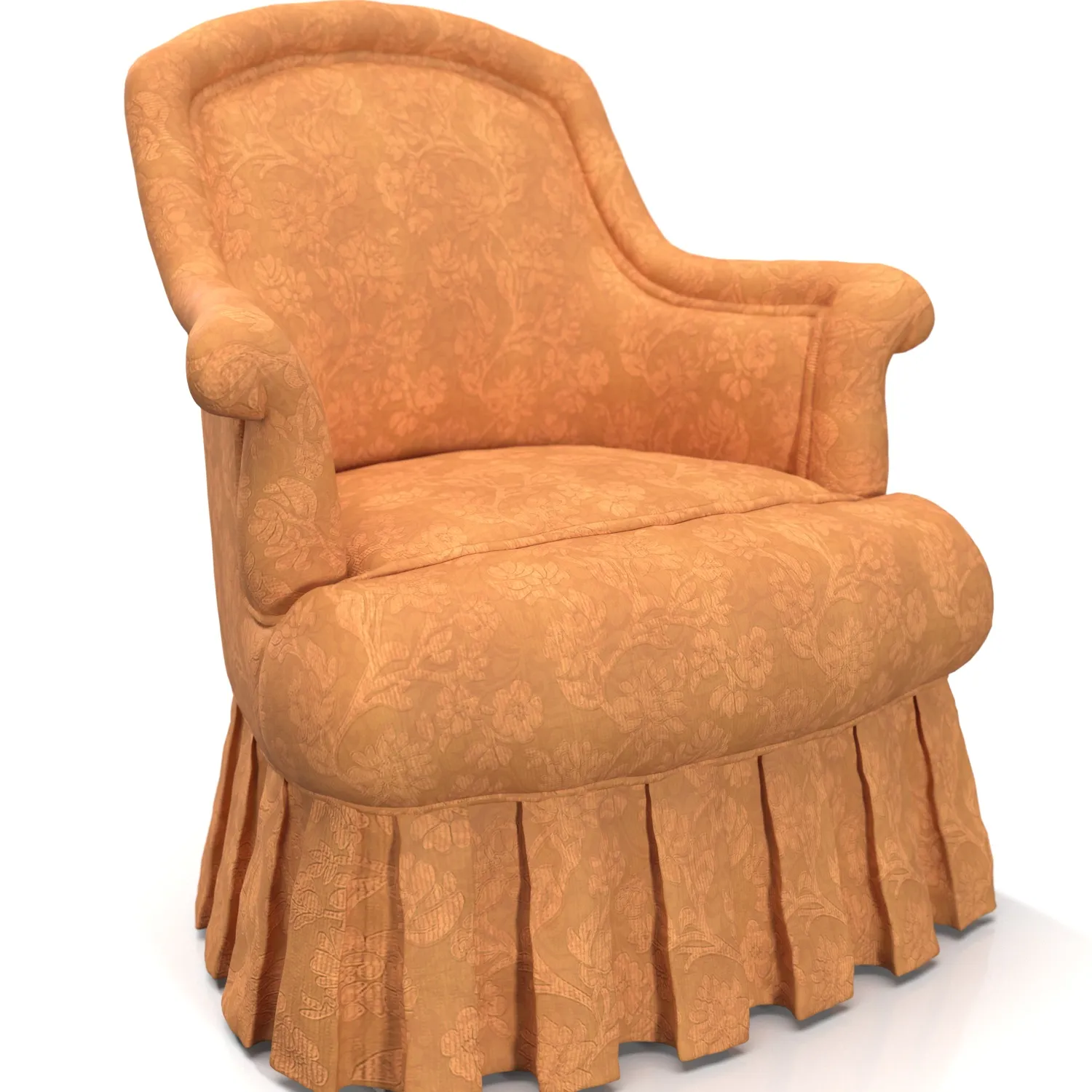 Crapaud Cocktail Skirt Arm Chair PBR 3D Model_05